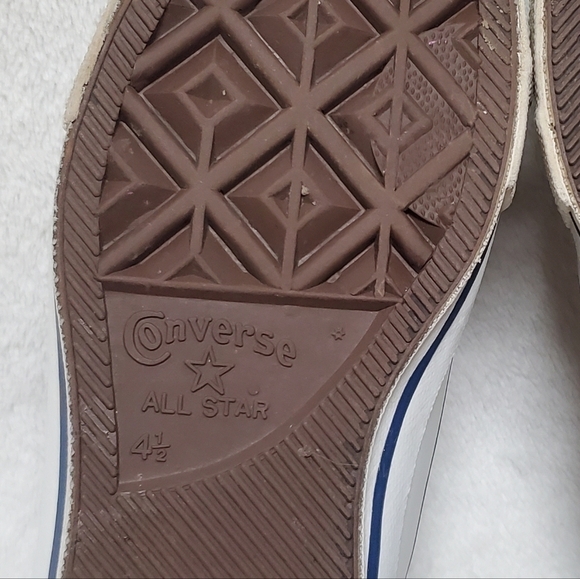 𝅺VINTAGE 80s Converse Chuck Taylor All-star Blue USA Made Low Top Sneakers 7-7.5 - Picture 11 of 13